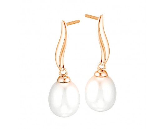 FE4221Y- 14KY Freshwater Pearl earrings 7.5mm