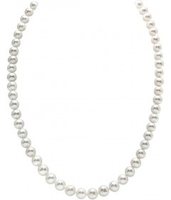 White Freshwater Pearl Necklace with 14K Clasp
